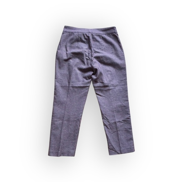 VERONICA BEARD PANTS GEMINI CHECK RED TARTAN PLAID TROUSERS - Picture 5 of 6